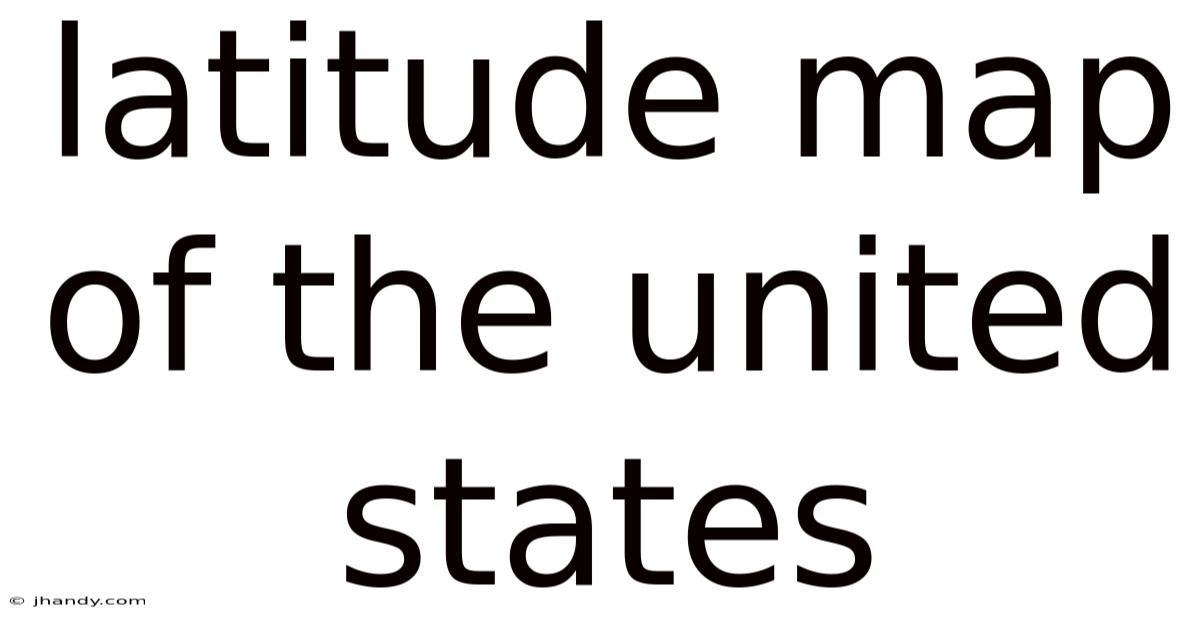 Latitude Map Of The United States